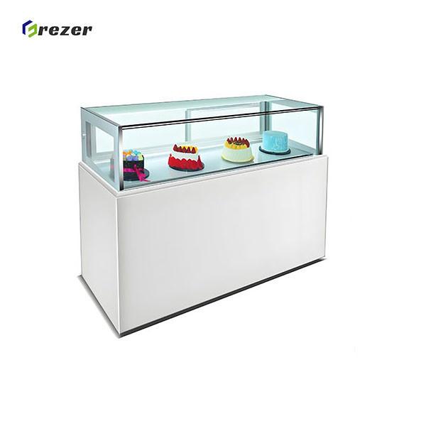 Congélateur d'exposition de gâteaux commerciaux, présentoirs horizontaux pour gâteaux, 130W pour pâtisserie