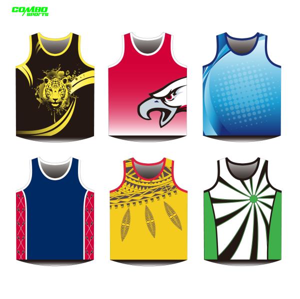 100gsm 100% Polyester Athletic Teamwear Singlet Jersey Shirts Men'S