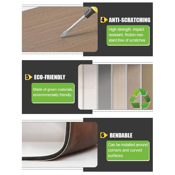 Plastic Bamboo Wood Fibre Wall Panel For Hotel Interior Decoration