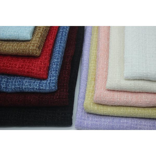 Wholesale New Plaid Tweed Coat Chenille Fabric for Autumn and Winter Women's Coat Clothing Luggage Fashion Cushion