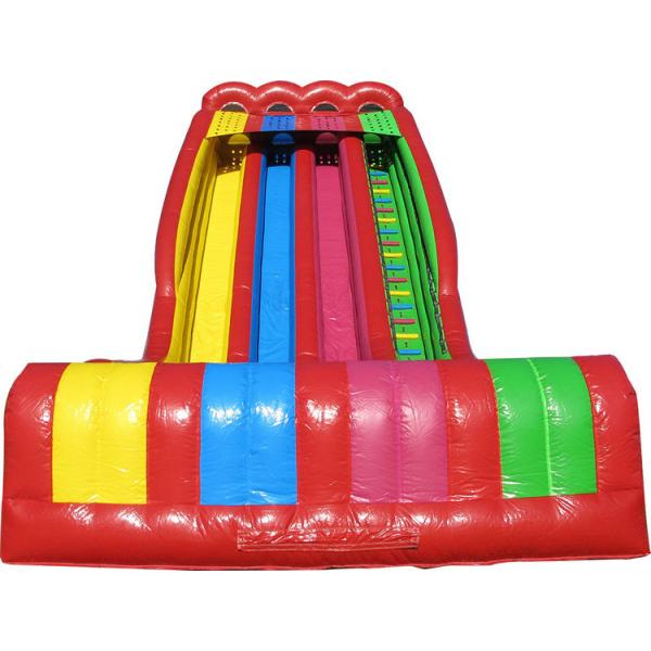 Funny Outdoor Water Slides , Colorful Blow Up Pool Slides For Inground Pools