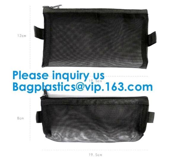 Mesh Cosmetic Bag Neceser Toiletry Organizer Bag Storage Sets Travel Wash Pouch Makeup Pouch Girl Handbag Zipper Mesh Co
