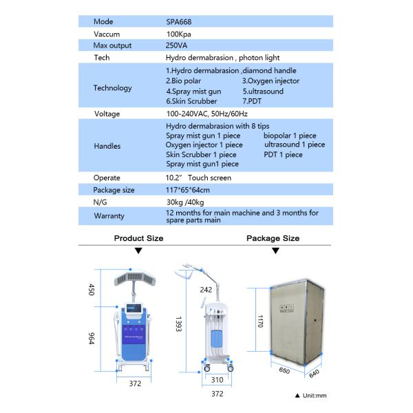Hot Selling 8 Head Facial Beauty Machines Professional Portable Oxygen Facial Machine