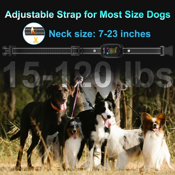 AI Intelligent Recognition Rechargeable Waterproof Eco-Friendly Plastic Nylon New Automatic Dog Training Collar Pet Stop Barking