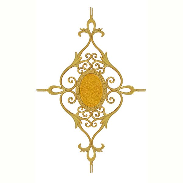 Golden Georgian Flowers with Painting Processing Method Style Office Building Window Door Hardware Accessories Featuring