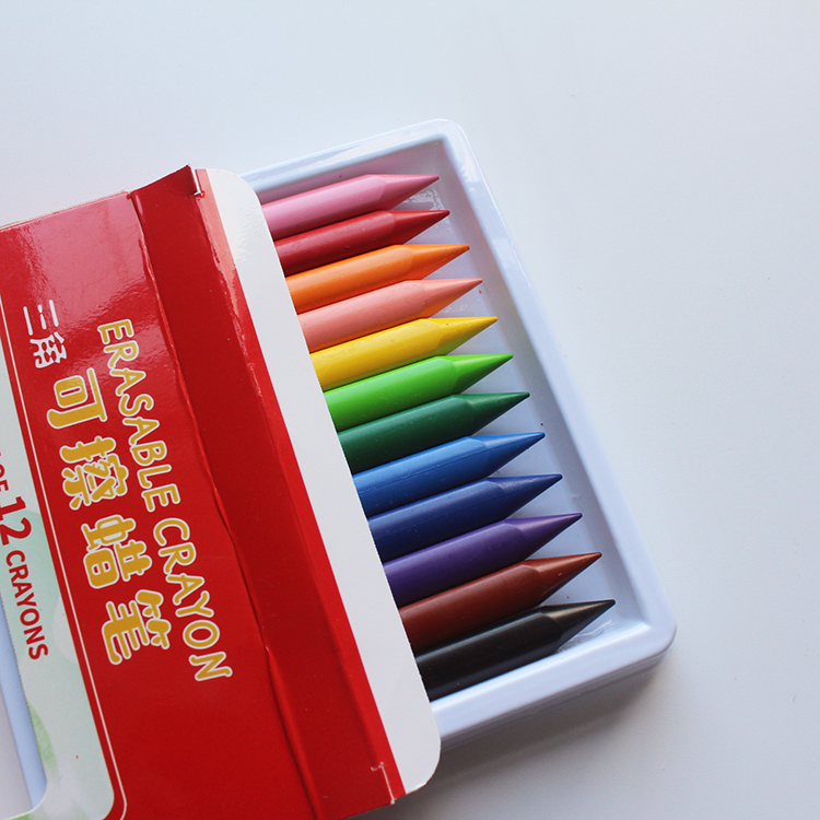 high quality hot sale non toxic colored erasable crayon set
