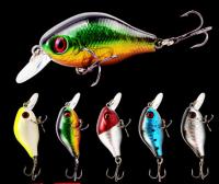 5 colores 6cm/7.8g Ojos 3D Plastico Difícil Cebo De Lanzamiento Trolling 0.50m-1.5m Floating Crank Pequeño señuelo