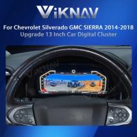 Viknav 13インチ 車用デジタルクラスター Chevrolet Silverado GMC SIERRA 2014-2018用 LCD 車用デジタルスピードメーター ダッシュボードパネル インストルメントパネル バーチャルコクピット