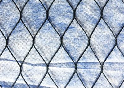 7x7 And 7x19 Knotted Black Oxide Wire Rope Mesh With SGS / CE Certified