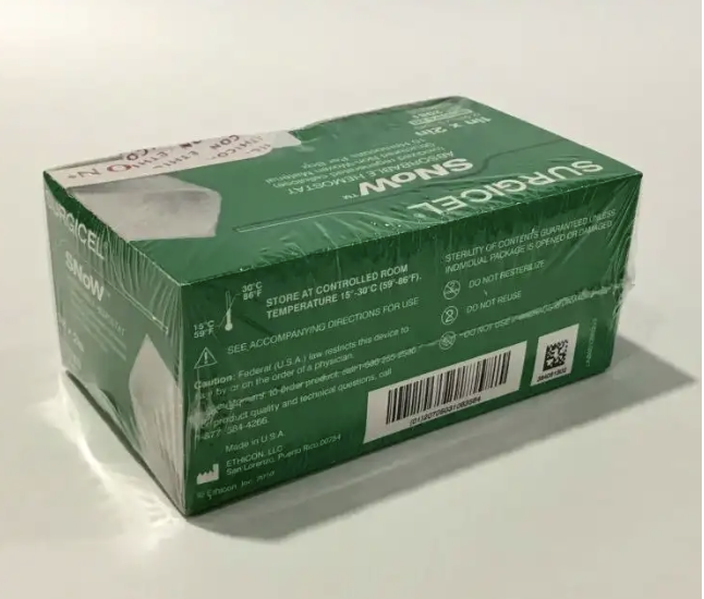 Surgicel SNoWTM Hémostat absorbable - Cellulose régénérée non tissée oxydée