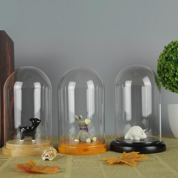 Handmade Borosilicate D3.94xH6.3 Inch Glass Cloche Dome