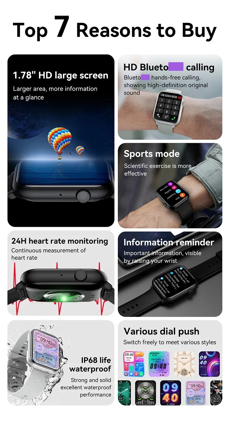 Практически Smartwatch с BT вызывая, HK27 1,78» AMOLED вызывая Smartwatch