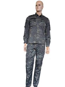 Poly Cotton Lightweight Uniform Set Night Pattern Camo Jacket and Trousers
