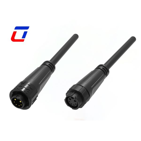 Multi Pin Waterproof Connector M16 2+4 Pin Nylon  Wire Connectors For Industrial Sensors