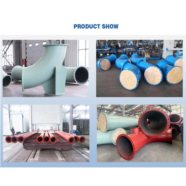 Система труб с резиновой обшивкой толщиной стен 3-16 мм для настраиваемой длины труб