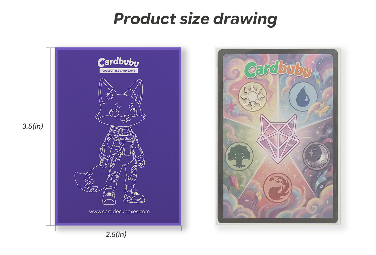 2.5inch MTG Card Sleeves UV Varnishing Full Color Pokemon Sleeves