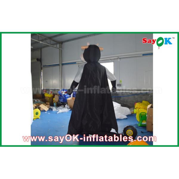 Голубая/красная раздувная корова супермена подгоняла модель животного характера раздувную