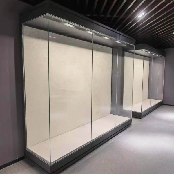 Custom Large Against The Wall Display Cabinet Museum Display Cabinet