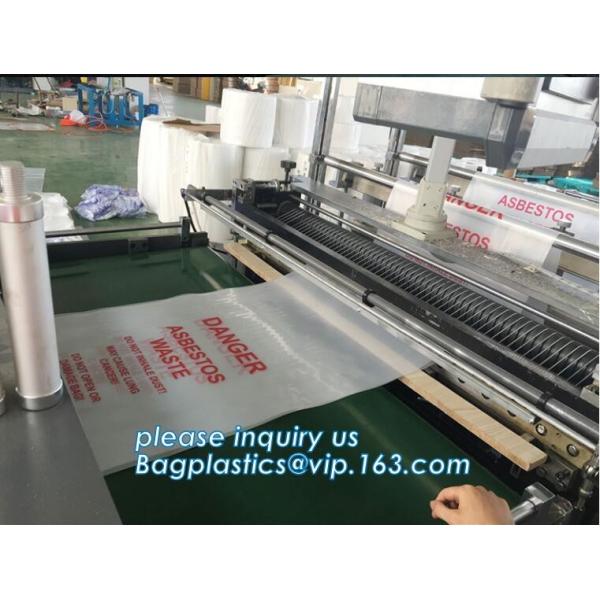 PE asbestos waste bags, Disposal Plastic Bag for Construction Waste, rubbish bag for asbestos fibers, bagplastics, bagea