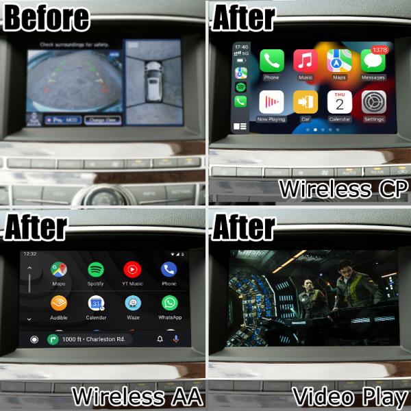 Infiniti JX35 QX60 беспроводной автомобильный интерфейс Android с автоматическим интерфейсом без повреждений решение для обновления