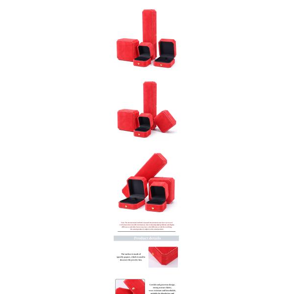 Logo personnalisé Package de bijoux en velours rouge pour pendentifs Boucles d'oreilles Bracelet Collier Ring