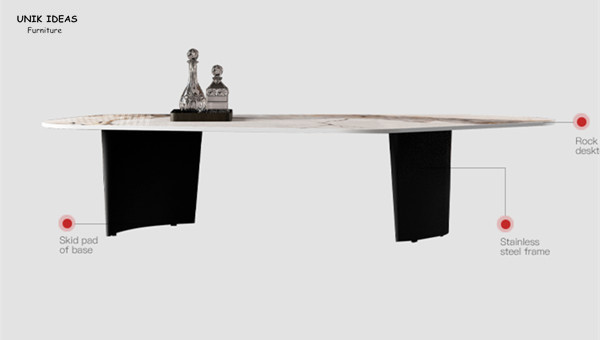 Нержавеющая сталь L140xW60xH38cm наборов журнального стола черного белого мраморного камня верхняя