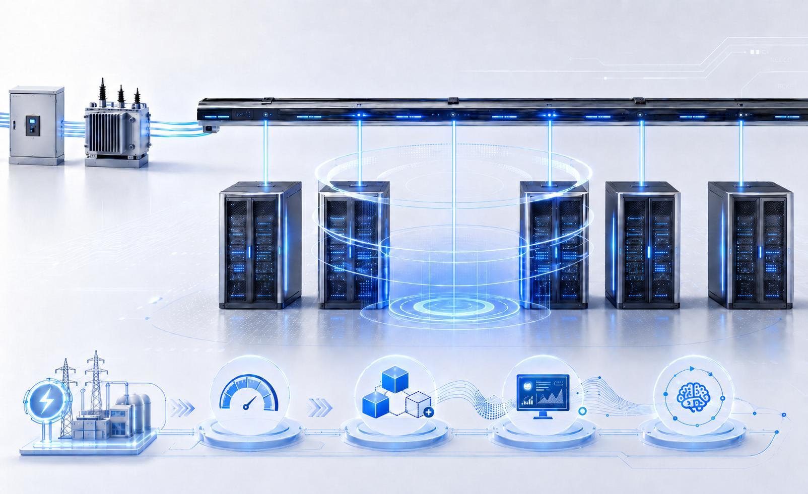 AI+ Intelligent Busway System with Rapid Tap-Off Configuration and Online