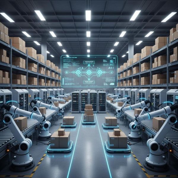 E-commerce dedicated logistics with automatic order processing