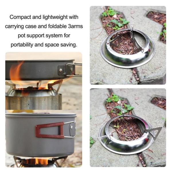 Portable Camping Stove Stainless Steel Wood Burning Stove for Outdoor Adventures