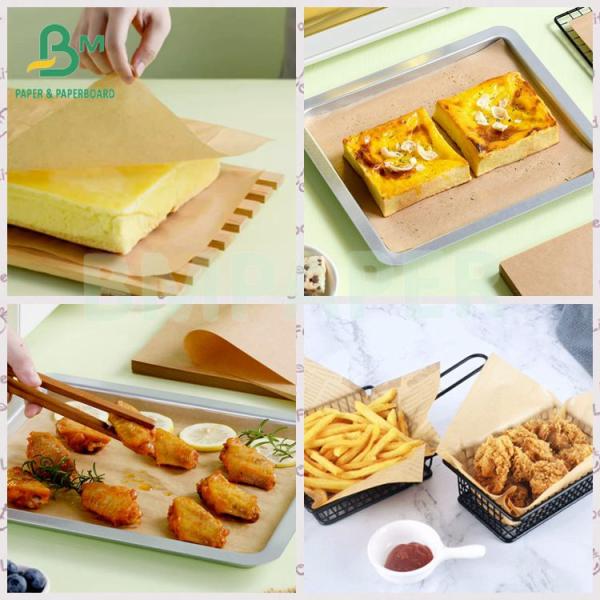35gsm 40gsm Brown Oil And Grease Resistant Food Wrapping Kraft Paper