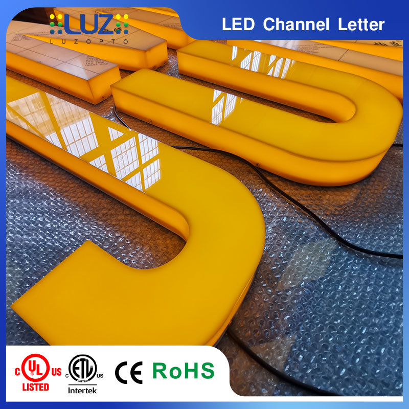 Custom 3D Acrylic LED Channel Letters | Front & Side Illuminated Outdoor Storefront Sign