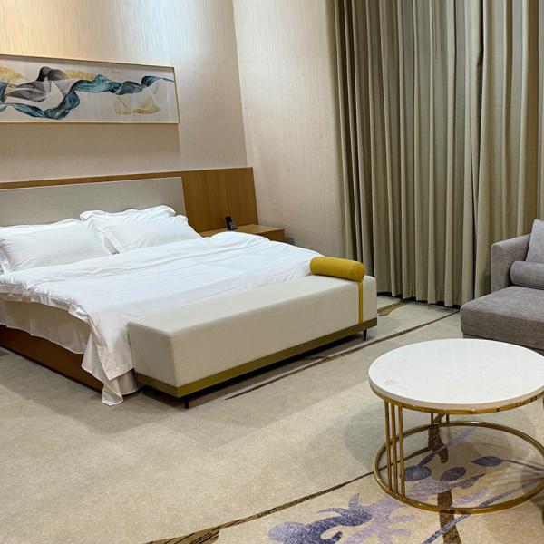 Роскошные 5-звездочные гостиничные номера с кроватями нестандартного размера, деревянные современные гостиничные спальные гарнитуры