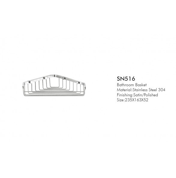 SUS304 Stainless Steel Bathroom Storage Baskets Corner Shower Caddy Wall Install