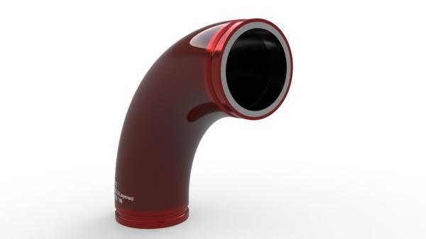 275 X 90 90 Degree Pipe Elbow 150.0mm Double Layered High Pressure Elbow Fitting