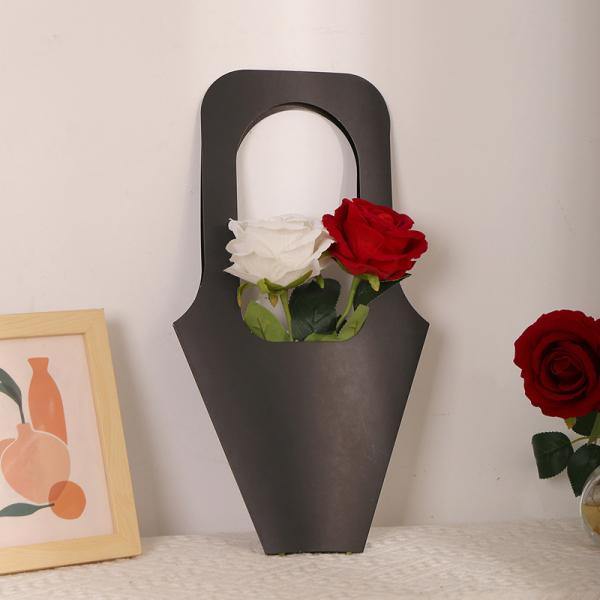 Handmade Flower Gift Bag Set Natural Kraft Paper Bouquet Packaging Simple Tote Design