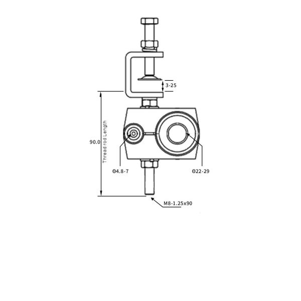 Outdoor Stainless Steel Feeder Cable Clamp 2 Way