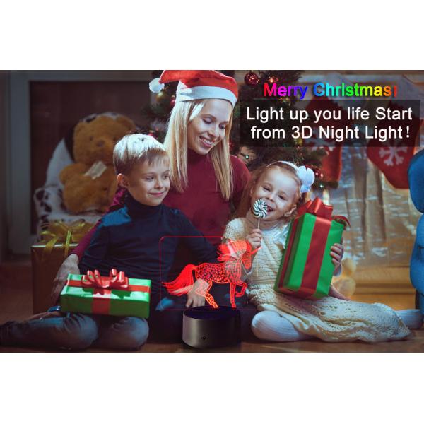 Unicorn 3d Night Light 7 Colors Change with Remote Night Lights for Kids Room Decor or Perfect Gift for Kids
