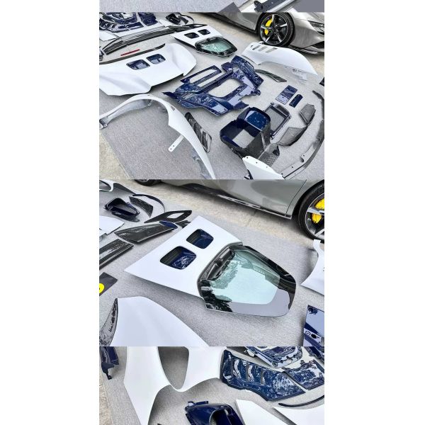 SF90 XX Ferrari Body Kit Carbon Fiber Car Bumpers Front Lip Side Skirts Rear Diffuser