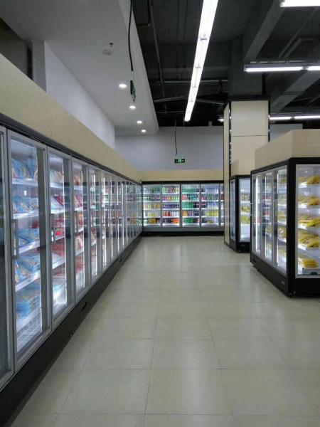 5Door Supermarket Freezer Display White Color Supermarket Frozen Showcase