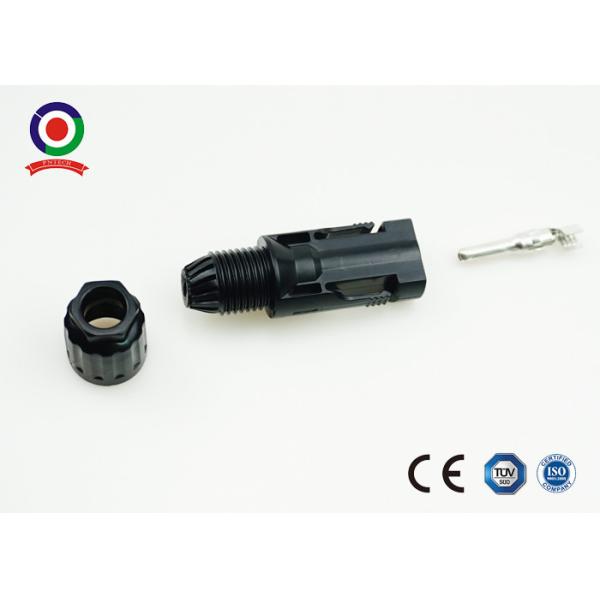 Black Solar Panel Connectors with 6KV Test Voltage ≤5mΩ Contact Resistance and -40ºC~+125ºC Temperature Range