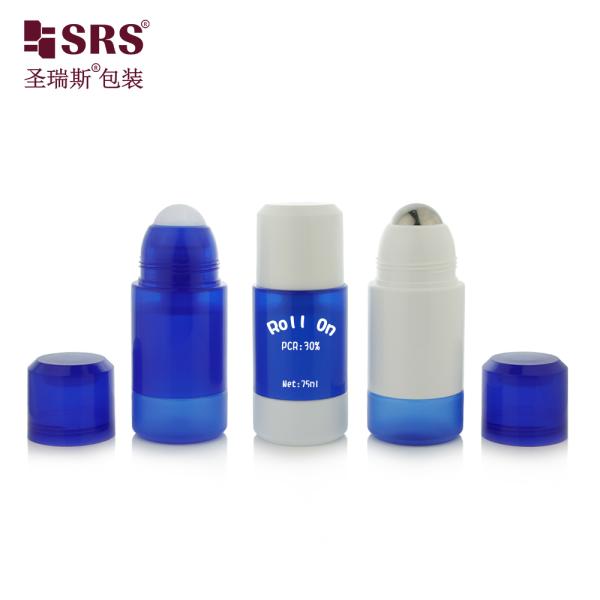 RPPE 50ml 75ml Luxury Replaceable Roller Ball Bottle PP PCR MONO Material