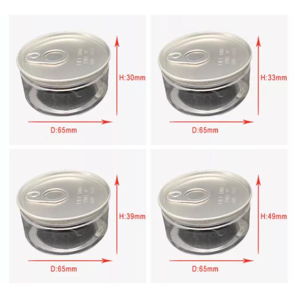 Plastic Transparent Weed Packaging Can 50g 80g Cig Tin Child Resistant Tins