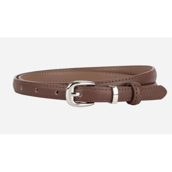 Canvas Woven Belt, Leather Trim Belt, Silver Buckle, Stretch Belt, Two-Tone Casual Belt, Versatile Belt for Jeans