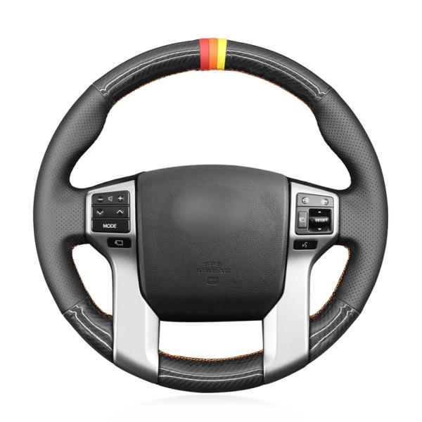 MEWANT Auto Parts For Toyota Land Cruiser Prado Tacoma Tundra Sequoia Best Leather Car Carbon Fiber Steering Wheel Cover