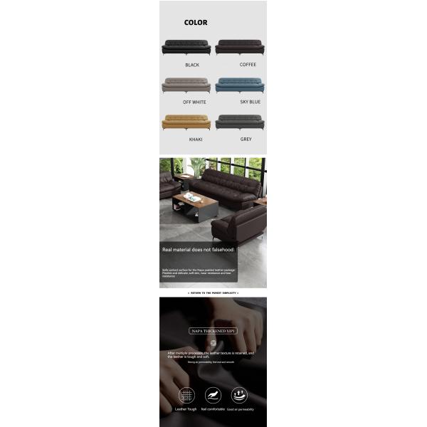 Многофункциональный лежачий кожаный офисный диван для виллы Китайский стиль офис