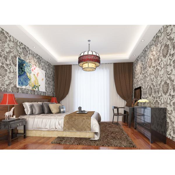 Серым обои выбитые винилом викторианские штофа съемные, разрыв - устойчивый