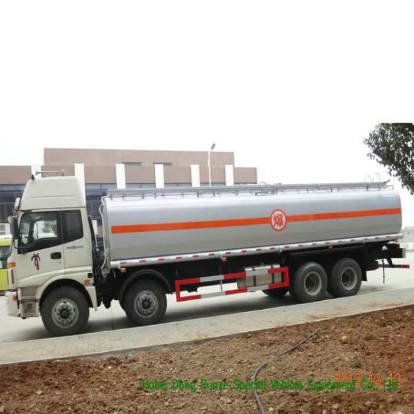 FOTON Auman 8x4 Oil Transport Tanker Truck For Gasoline / Petrol / Diesel