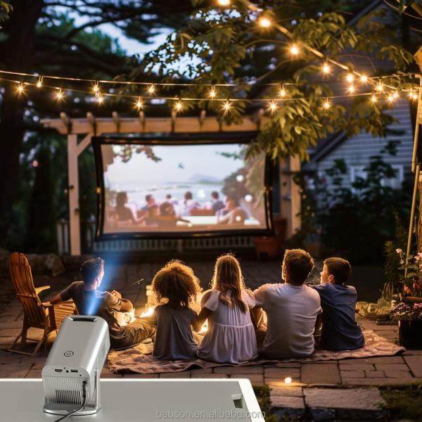Portable Smart Projector Fire 501 model 200 ANSI Lumens Adjustable Stand Built-in Bluetooth 5.2 and Speaker Mini Android 11