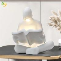 JYLIGHTING White Art Design Lâmpada de chão moderna Interior Lâmpada de chão moderna escultura abstrata criativa manequim LED