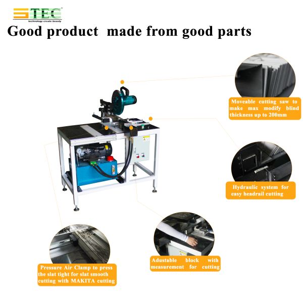 Modified Cold Blade Cutting and Head Rail Hydraulic Cutting Bamboo/Wooden Venetian Blind Modify Machine